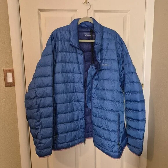 Eddie Bauer Men's Blue Puffer Jacket T2XL